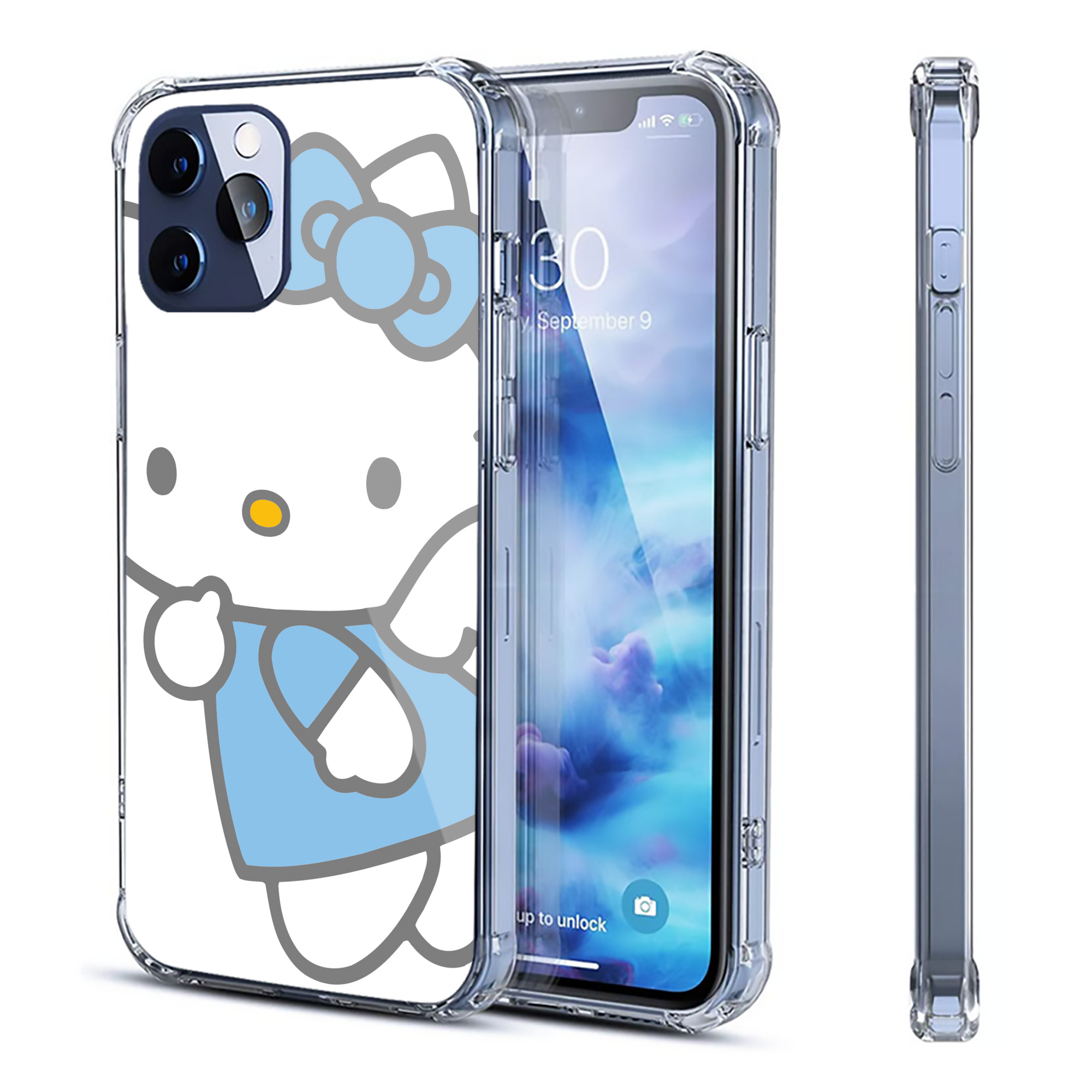 （画像用） Hello Kitty ハローキティ 【iPhone 12シリーズ対応】透明スマホケース（クリアソフトケース）